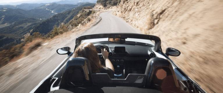 Mazda MX-5 Miata Driving Route 33, California