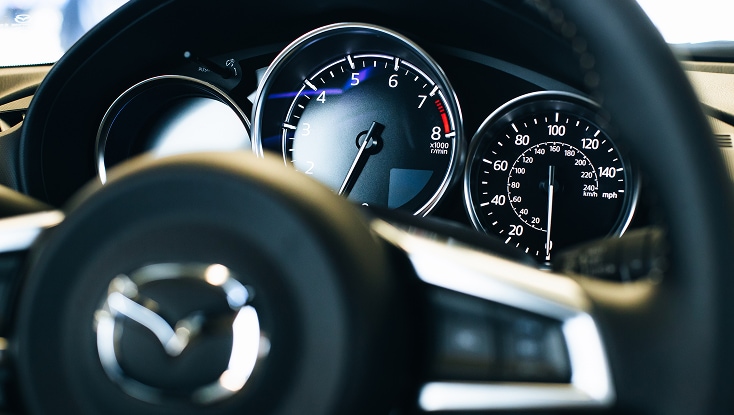 Gauge Cluster in a Mazda MX-5 Miata