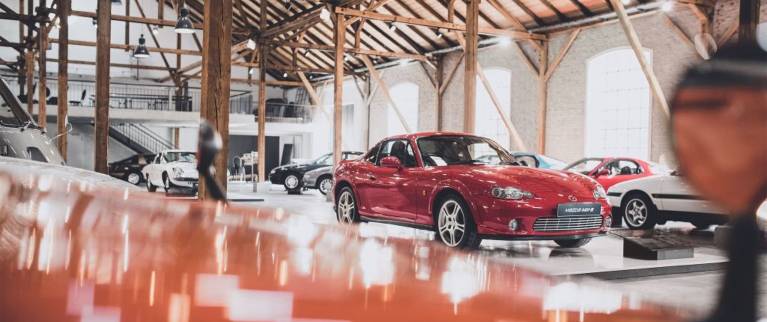 Walter Frey's Mazda Vehicle Museum Display in Augsburg