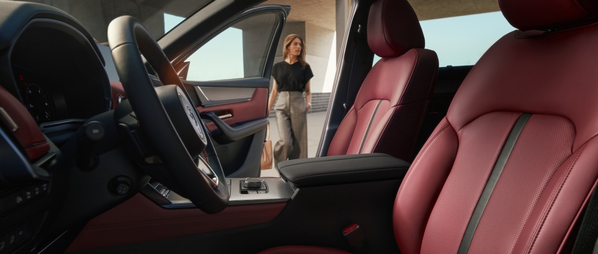 2026 Mazda CX-70 – Interior Cabin with Red Nappa Leather-Trimmed Seats