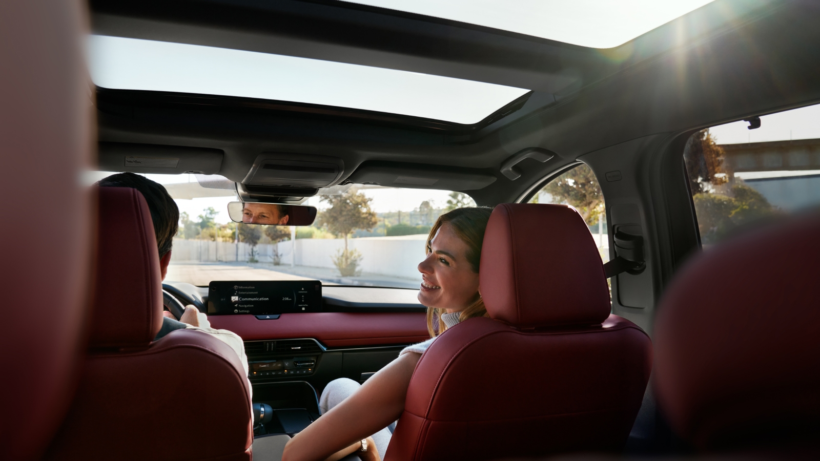 2026 Mazda CX-70 – Interior with Red Nappa Leather-Trimmed Seats