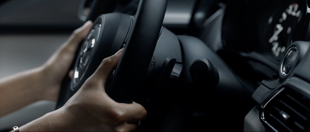 Mazda Crossover SUV Interior Showing Steering Wheel
